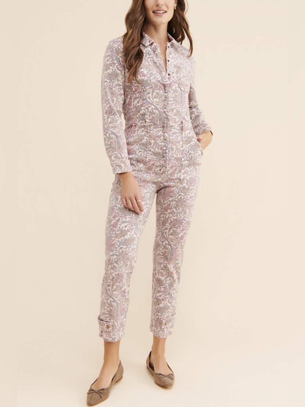 Anthropologie Paisley Utility Jumpsuit - Picture 4 of 14